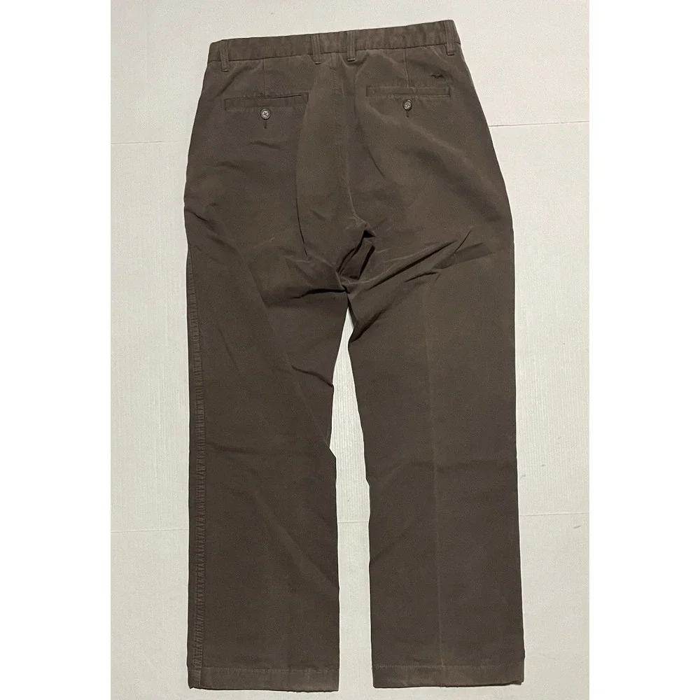 Rodd & Gunn Original Fit Brown Cotton Chino Pants Men's 80R Made in Italy Twill